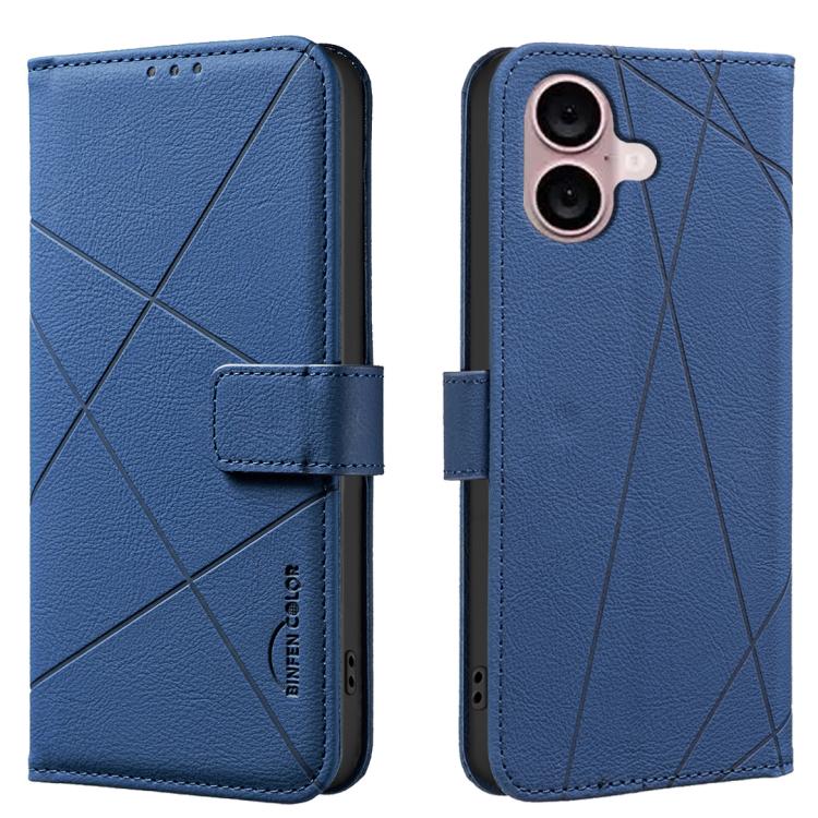 Custodia per telefono in pelle con motivo geometrico e protezione RFID., For iPhone Air, For iPhone 16 Pro Max, For iPhone 16 Pro, For iPhone 16 Plus