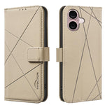 Custodia per telefono in pelle con motivo geometrico e protezione RFID., For iPhone Air, For iPhone 16 Pro Max, For iPhone 16 Pro, For iPhone 16 Plus