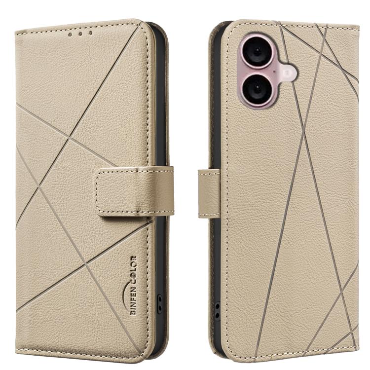 Custodia per telefono in pelle con motivo geometrico e protezione RFID., For iPhone Air, For iPhone 16 Pro Max, For iPhone 16 Pro, For iPhone 16 Plus