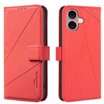 Custodia per telefono in pelle con motivo geometrico e protezione RFID., For iPhone Air, For iPhone 16 Pro Max, For iPhone 16 Pro, For iPhone 16 Plus