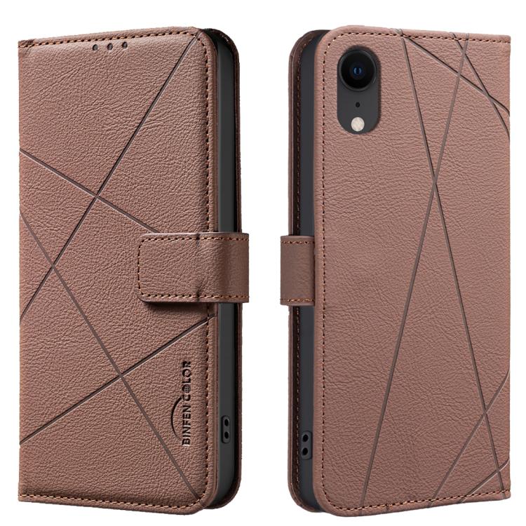 Custodia per telefono in pelle con motivo geometrico e protezione RFID., For iPhone XR, For iPhone XS Max, For iPhone 6 Plus / 7 Plus / 8 Plus