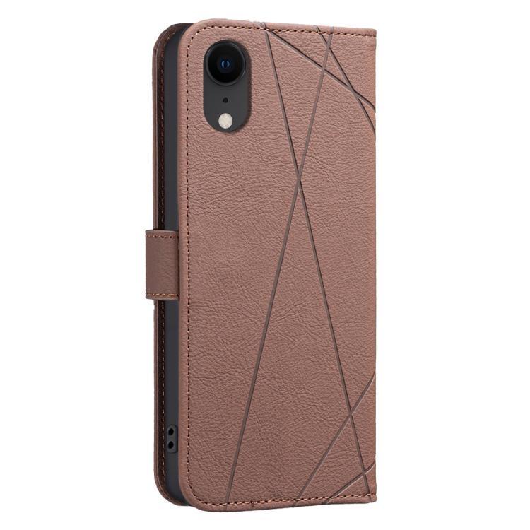 Custodia per telefono in pelle con motivo geometrico e protezione RFID., For iPhone XR, For iPhone XS Max, For iPhone 6 Plus / 7 Plus / 8 Plus