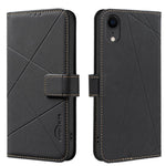 Custodia per telefono in pelle con motivo geometrico e protezione RFID., For iPhone XR, For iPhone XS Max, For iPhone 6 Plus / 7 Plus / 8 Plus