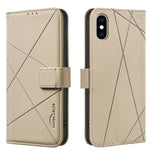 Custodia per telefono in pelle con motivo geometrico e protezione RFID., For iPhone XR, For iPhone XS Max, For iPhone 6 Plus / 7 Plus / 8 Plus