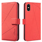 Custodia per telefono in pelle con motivo geometrico e protezione RFID., For iPhone XR, For iPhone XS Max, For iPhone 6 Plus / 7 Plus / 8 Plus