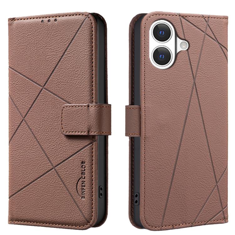 Custodia per telefono in pelle con motivo geometrico e protezione RFID., For iPhone 18 Pro/17 Pro, For iPhone 18 Pro Max/17 Pro Max, For iPhone 16e / 17e, For iPhone 17