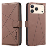 Custodia per telefono in pelle con motivo geometrico e protezione RFID., For iPhone 18 Pro/17 Pro, For iPhone 18 Pro Max/17 Pro Max, For iPhone 16e / 17e, For iPhone 17