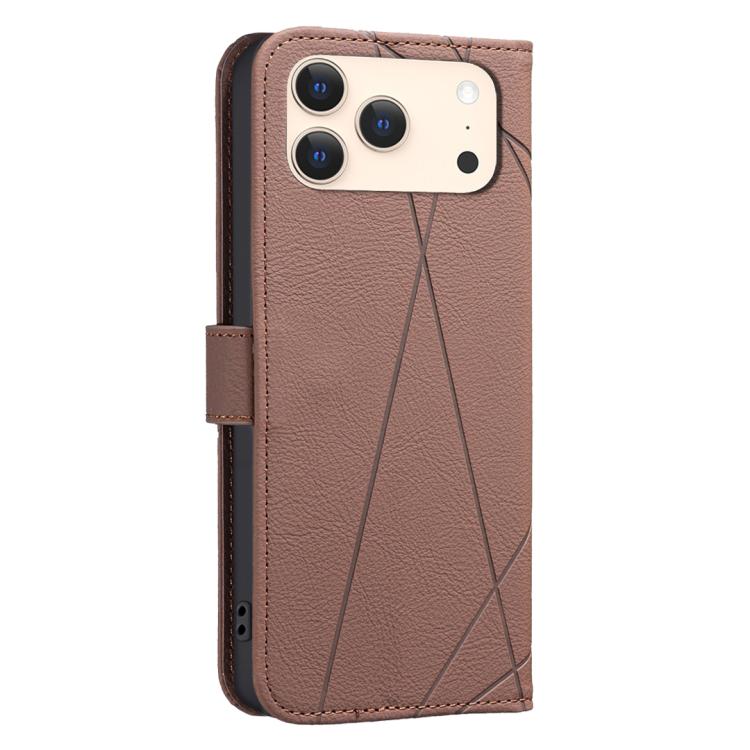 Custodia per telefono in pelle con motivo geometrico e protezione RFID., For iPhone 18 Pro/17 Pro, For iPhone 18 Pro Max/17 Pro Max, For iPhone 16e / 17e, For iPhone 17