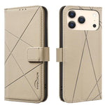 Custodia per telefono in pelle con motivo geometrico e protezione RFID., For iPhone 18 Pro/17 Pro, For iPhone 18 Pro Max/17 Pro Max, For iPhone 16e / 17e, For iPhone 17