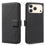 Custodia per telefono in pelle con motivo geometrico e protezione RFID., For iPhone 18 Pro/17 Pro, For iPhone 18 Pro Max/17 Pro Max, For iPhone 16e / 17e, For iPhone 17
