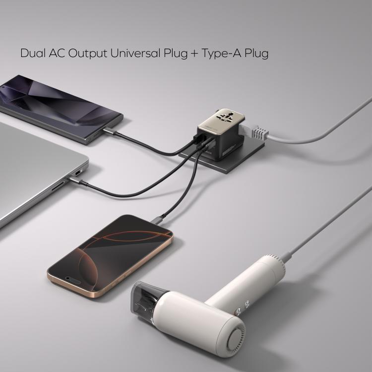Caricabatterie da viaggio universale GaN MOMAX 100W 4 porte