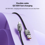 Yesido CA135C 18W 3A USB to USB-C / Type-C Zinc Alloy Data Cable, CA135C