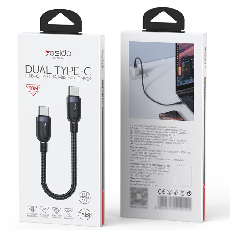 Cavo USB-C 60W 3A Type-C a Type-C per iPhone 15 e 16