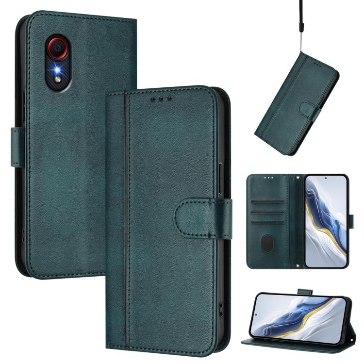 Custodia per telefono in pelle stile retrò con fibbia a giunzione lineare, For Samsung Galaxy Xcover 5, For Samsung Galaxy Note20 Ultra, For Samsung Galaxy Note20