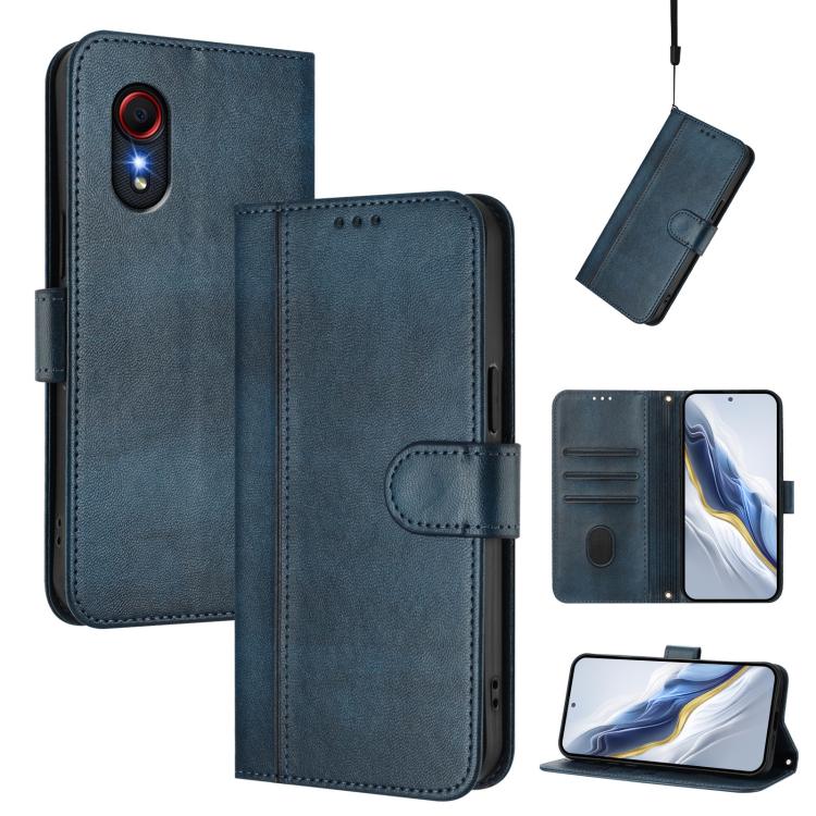 Custodia per telefono in pelle stile retrò con fibbia a giunzione lineare, For Samsung Galaxy Xcover 5, For Samsung Galaxy Note20 Ultra, For Samsung Galaxy Note20