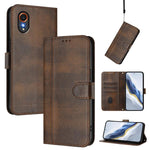 Custodia per telefono in pelle stile retrò con fibbia a giunzione lineare, For Samsung Galaxy Xcover7 Pro, For Samsung Galaxy Xcover 7 5G Global, For Samsung Galaxy Xcover 6 Pro