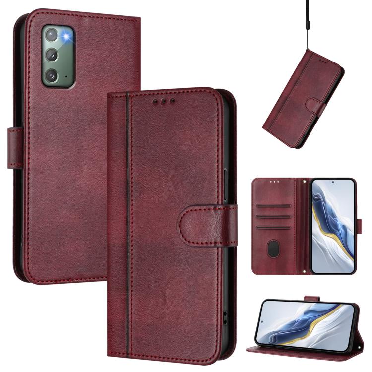 Custodia per telefono in pelle stile retrò con fibbia a giunzione lineare, For Samsung Galaxy Xcover 5, For Samsung Galaxy Note20 Ultra, For Samsung Galaxy Note20