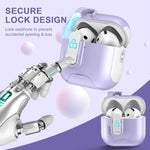 Custodia per auricolari con coperchio a scomparsa automatico e blocco di sicurezza., For AirPods Pro, For AirPods 2 / 1