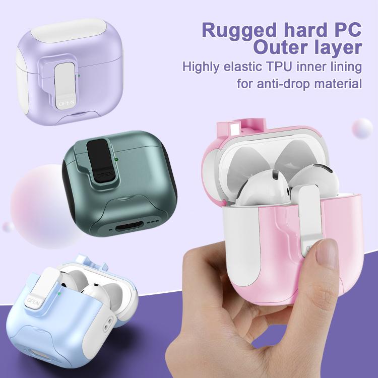 Custodia per auricolari con coperchio a scomparsa automatico e blocco di sicurezza., For AirPods Pro, For AirPods 2 / 1