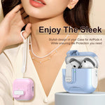 Custodia per auricolari con coperchio a scomparsa automatico e blocco di sicurezza., For AirPods Pro 3, For AirPods 4