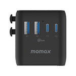Caricabatterie da viaggio MOMAX UA22 70W Dual AC GaN