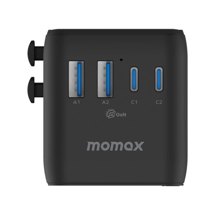 Caricabatterie da viaggio MOMAX UA22 70W Dual AC GaN