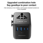 Caricabatterie da viaggio MOMAX UA22 70W Dual AC GaN
