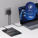 Caricabatterie da viaggio MOMAX UA22 70W Dual AC GaN