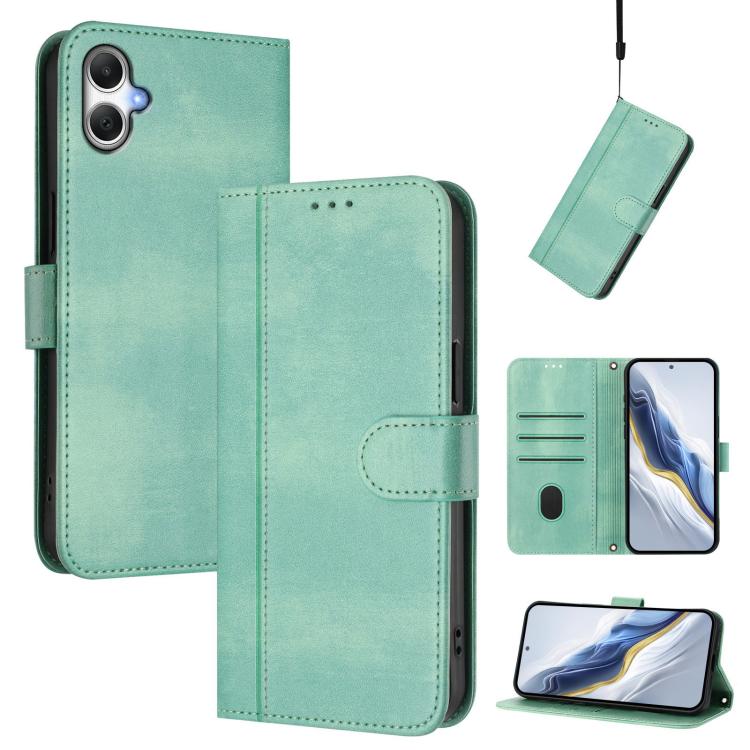 Custodia per telefono in pelle stile retrò con fibbia a giunzione lineare, For Galaxy A06 4G / 5G, For Galaxy A56 5G, For Galaxy A26 5G Global
