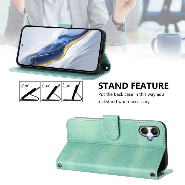 Custodia per telefono in pelle stile retrò con fibbia a giunzione lineare, For Galaxy A06 4G / 5G, For Galaxy A56 5G, For Galaxy A26 5G Global