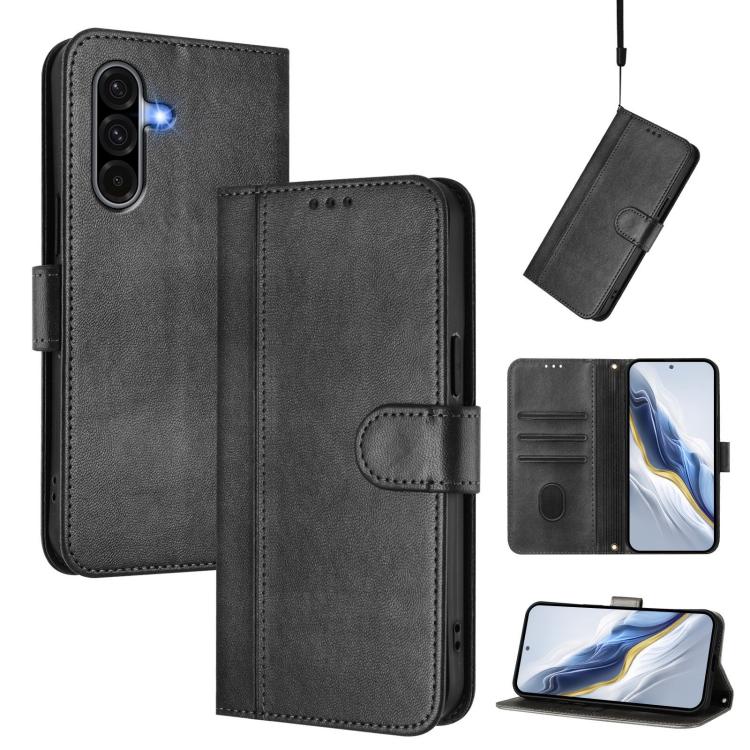 Custodia per telefono in pelle stile retrò con fibbia a giunzione lineare, For Galaxy A06 4G / 5G, For Galaxy A56 5G, For Galaxy A26 5G Global