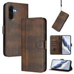 Custodia per telefono in pelle stile retrò con fibbia a giunzione lineare, For Galaxy A06 4G / 5G, For Galaxy A56 5G, For Galaxy A26 5G Global