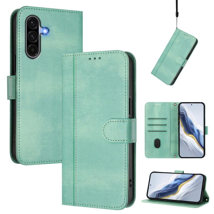 Custodia per telefono in pelle stile retrò con fibbia a giunzione lineare, For Galaxy A36 5G, For Galaxy A05 / M05 / F05 4G, For Galaxy A16 4G / 5G