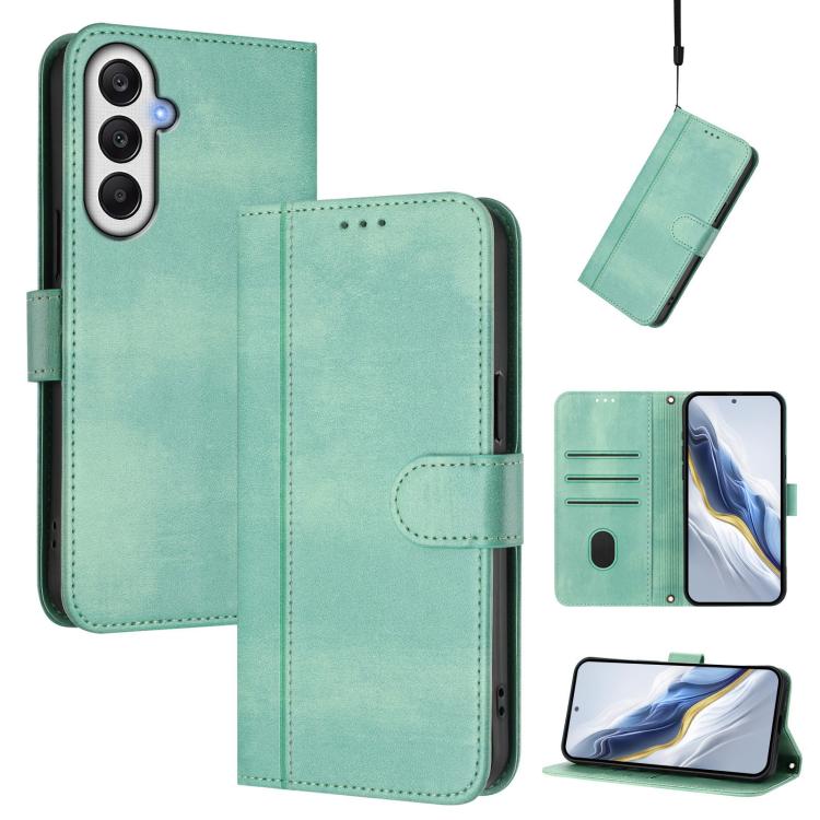 Custodia per telefono in pelle stile retrò con fibbia a giunzione lineare, For Galaxy A35 5G, For Galaxy A25 5G Global, For Galaxy A24 4G Global