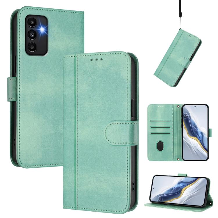 Custodia per telefono in pelle stile retrò con fibbia a giunzione lineare, For Galaxy A13 / A04s / A04 4G, For Galaxy A22 5G / F42 5G, For Galaxy A53 5G