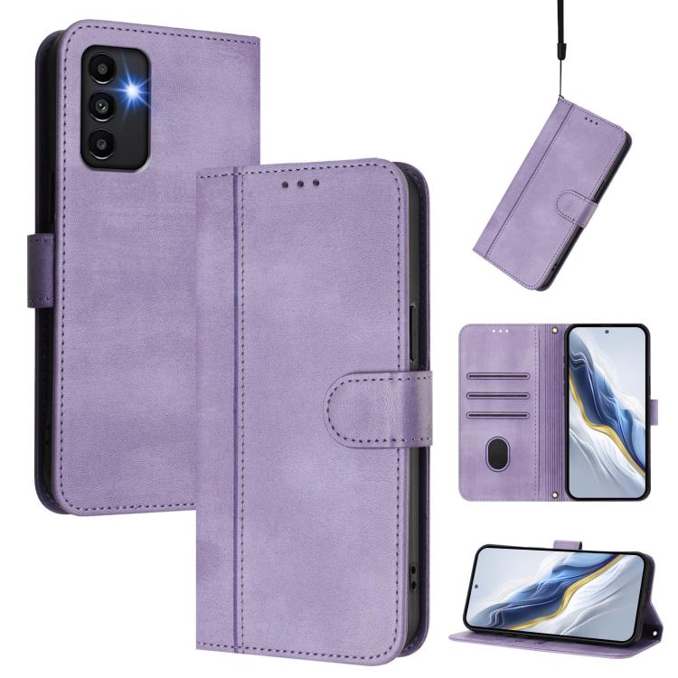 Custodia per telefono in pelle stile retrò con fibbia a giunzione lineare, For Galaxy A13 / A04s / A04 4G, For Galaxy A22 5G / F42 5G, For Galaxy A53 5G