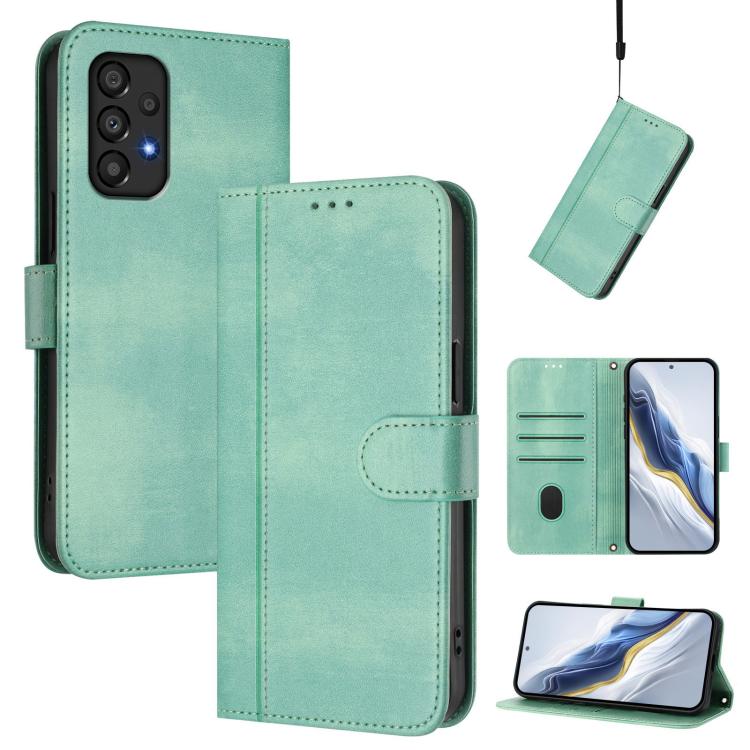 Custodia per telefono in pelle stile retrò con fibbia a giunzione lineare, For Galaxy A13 / A04s / A04 4G, For Galaxy A22 5G / F42 5G, For Galaxy A53 5G