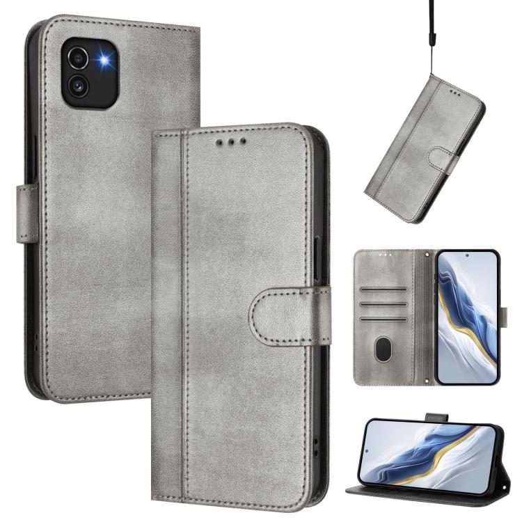 Custodia per telefono in pelle stile retrò con fibbia a giunzione lineare, For Galaxy A73 5G, For Galaxy A33 5G, For Galaxy A03 166mm