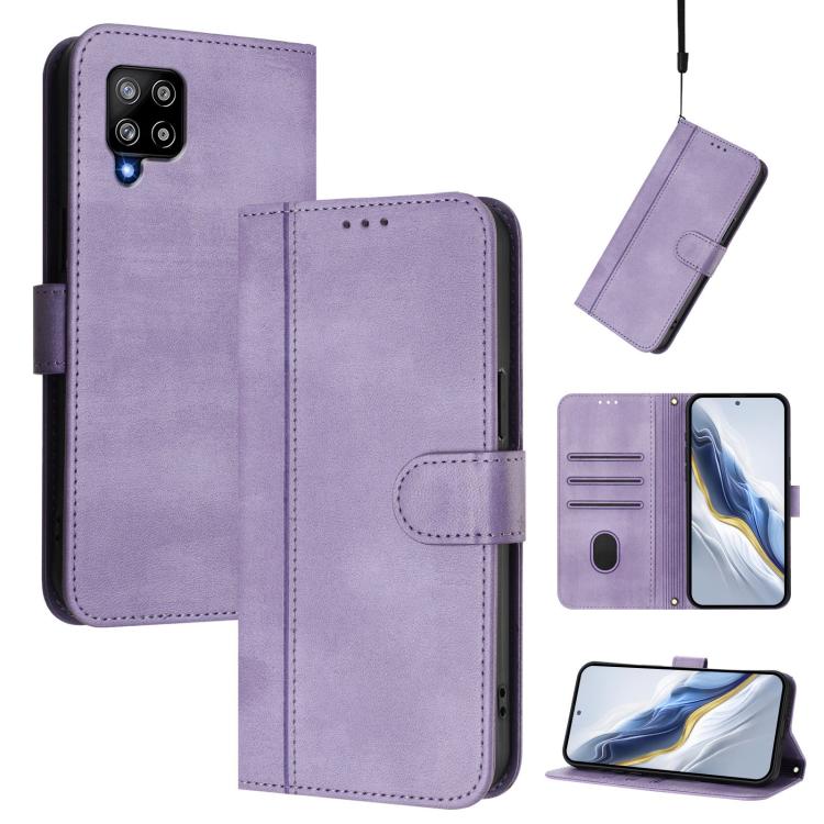 Custodia per telefono in pelle stile retrò con fibbia a giunzione lineare, For Galaxy A42 5G / M42, For Galaxy A32 4G, For Galaxy A02 / M02