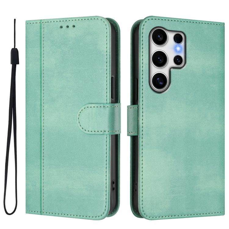 Custodia per telefono in pelle stile retrò con fibbia a giunzione lineare, For Samsung Galaxy S25 Ultra 5G, For Samsung Galaxy S24 FE 5G, For Samsung Galaxy S24 Ultra 5G