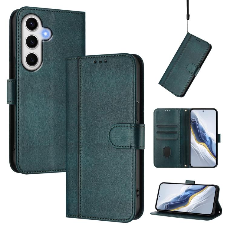 Custodia per telefono in pelle stile retrò con fibbia a giunzione lineare, For Samsung Galaxy S23 FE 5G, For Samsung Galaxy S23 Ultra 5G, For Samsung Galaxy S23+ 5G