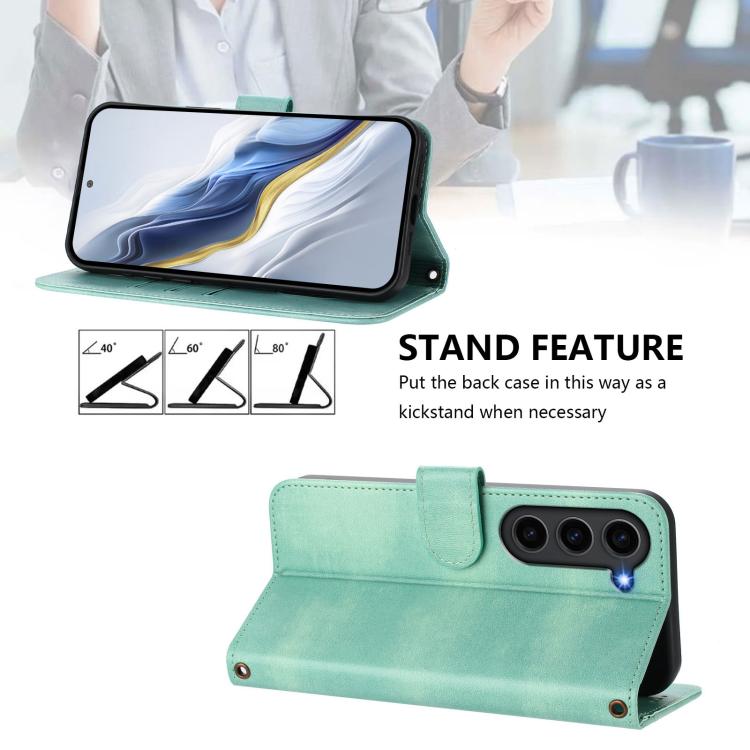 Custodia per telefono in pelle stile retrò con fibbia a giunzione lineare, For Samsung Galaxy S23 5G, For Samsung Galaxy S20 FE, For Samsung Galaxy S22 Ultra 5G