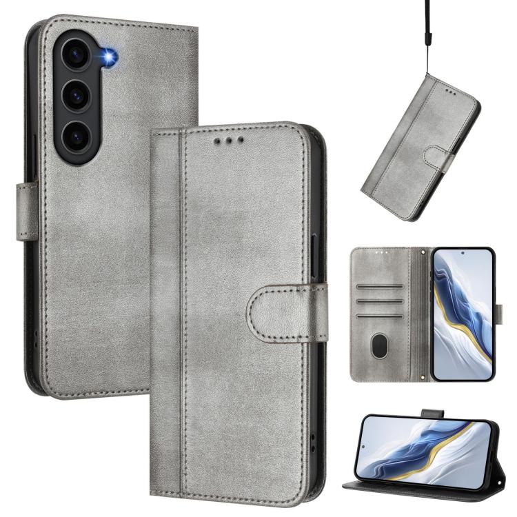 Custodia per telefono in pelle stile retrò con fibbia a giunzione lineare, For Samsung Galaxy S23 FE 5G, For Samsung Galaxy S23 Ultra 5G, For Samsung Galaxy S23+ 5G