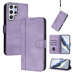 Custodia per telefono in pelle stile retrò con fibbia a giunzione lineare, For Samsung Galaxy S23 5G, For Samsung Galaxy S20 FE, For Samsung Galaxy S22 Ultra 5G