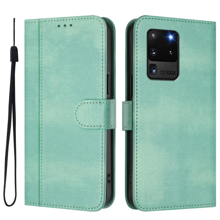 Custodia per telefono in pelle stile retrò con fibbia a giunzione lineare, For Samsung Galaxy S20 Ultra, For Samsung Galaxy S20, For Samsung Galaxy S20+