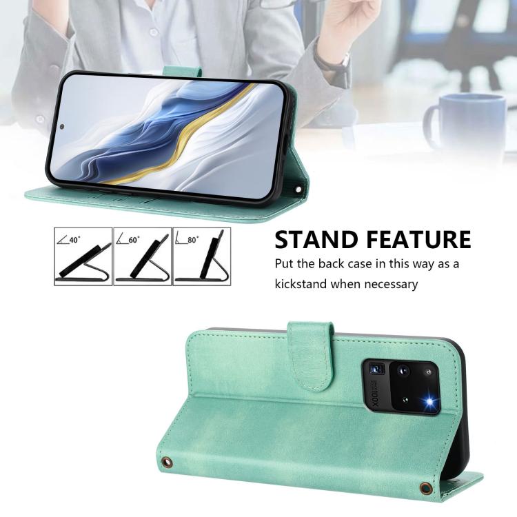 Custodia per telefono in pelle stile retrò con fibbia a giunzione lineare, For Samsung Galaxy S20 Ultra, For Samsung Galaxy S20, For Samsung Galaxy S20+