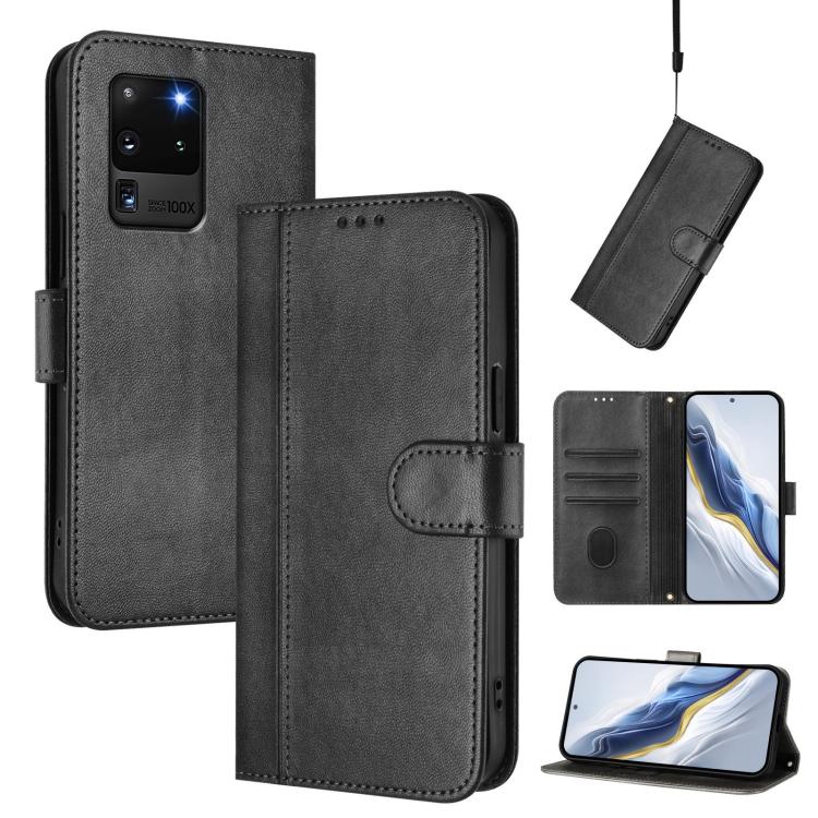 Custodia per telefono in pelle stile retrò con fibbia a giunzione lineare, For Samsung Galaxy S20 Ultra, For Samsung Galaxy S20, For Samsung Galaxy S20+