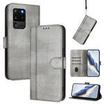 Custodia per telefono in pelle stile retrò con fibbia a giunzione lineare, For Samsung Galaxy S20 Ultra, For Samsung Galaxy S20, For Samsung Galaxy S20+