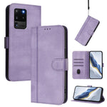 Custodia per telefono in pelle stile retrò con fibbia a giunzione lineare, For Samsung Galaxy S20 Ultra, For Samsung Galaxy S20, For Samsung Galaxy S20+