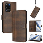 Custodia per telefono in pelle stile retrò con fibbia a giunzione lineare, For Samsung Galaxy S20 Ultra, For Samsung Galaxy S20, For Samsung Galaxy S20+